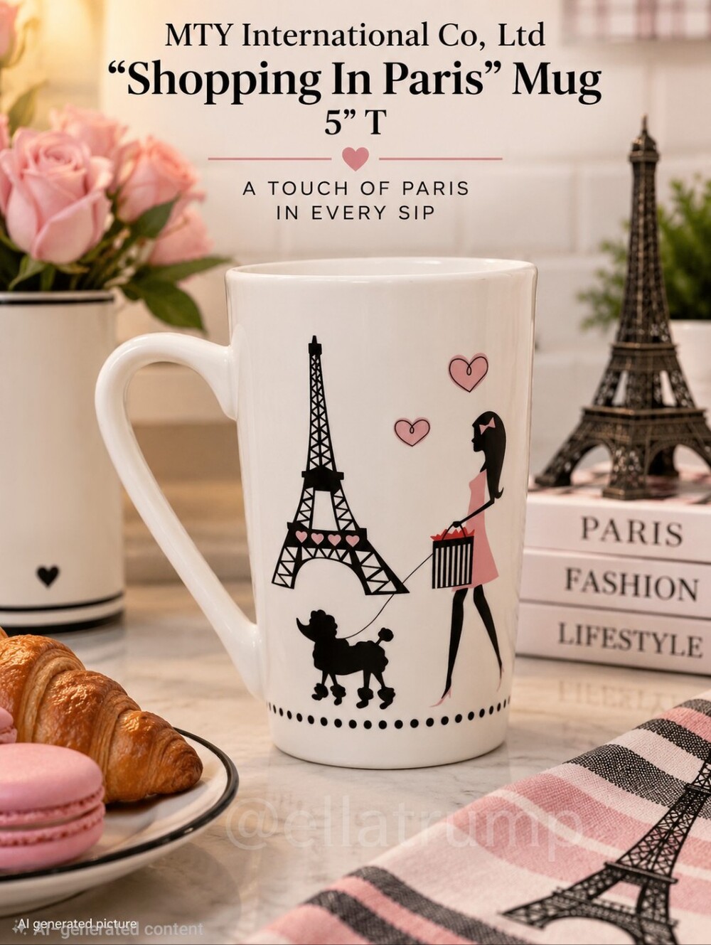 Shopping In Paris Mug 5"T MTY International Co, Ltd